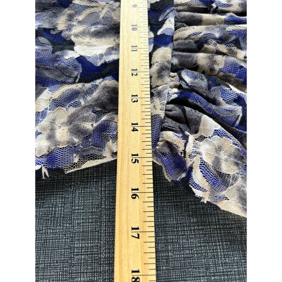 Anthropologie Pins And Needles Womens L Dress Black Blue Lace Sleeveless Mini - Picture 8 of 14